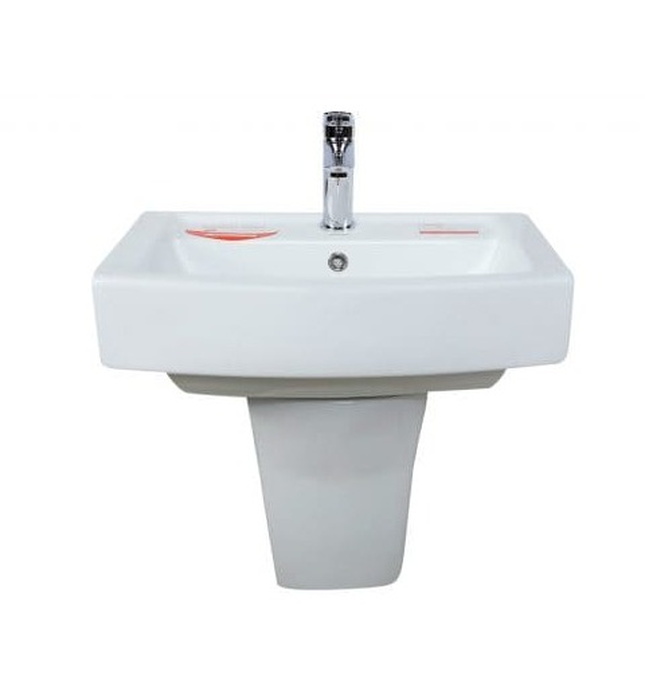 Chậu lavabo treo tường chân lửng ATMOR AT502 