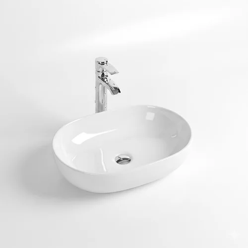 Chậu lavabo dương bàn ovan ATMOR AT257