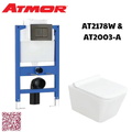 Bồn cầu âm tường gồm kết nước ATMOR AT2178W & AT2003-A
