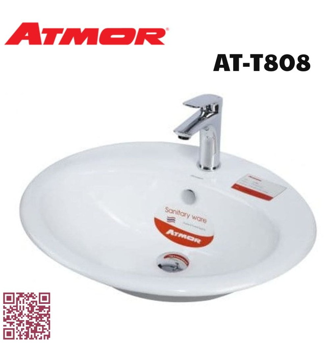 Chậu lavabo dương vành ATMOR AT-T808