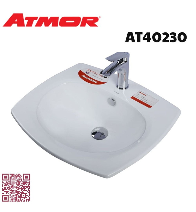 Chậu lavabo dương vành ATMOR AT40230