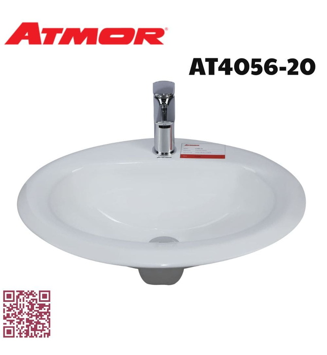 Chậu lavabo dương vành ATMOR AT4056-20