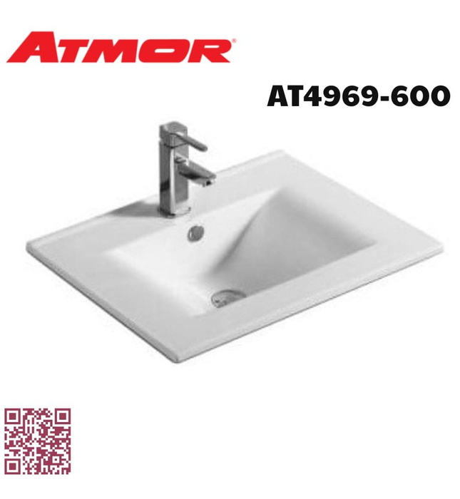 Chậu lavabo dương vành ATMOR AT4969-600