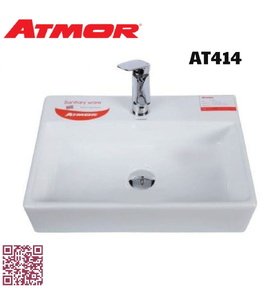 Chậu lavabo treo tường không chân ATMOR AT414