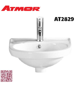 Chậu lavabo treo tường không chân ATMOR AT2829