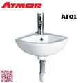 Chậu lavabo treo tường không chân ATMOR AT01 