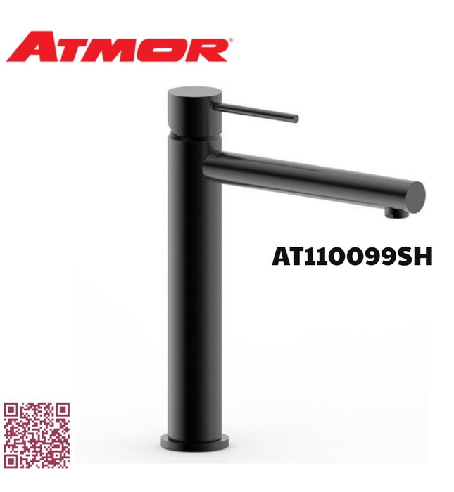 Vòi lavabo lạnh màu đen thân cao ATMOR AT110099SH