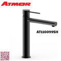 Vòi lavabo lạnh màu đen thân cao ATMOR AT110099SH