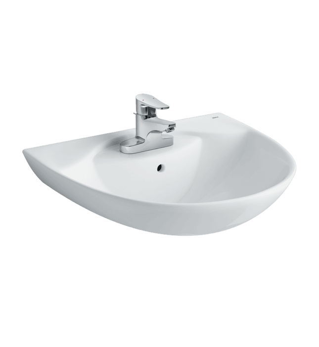 Chậu rửa mặt treo tường 3 lỗ Inax L-288VEC không chân