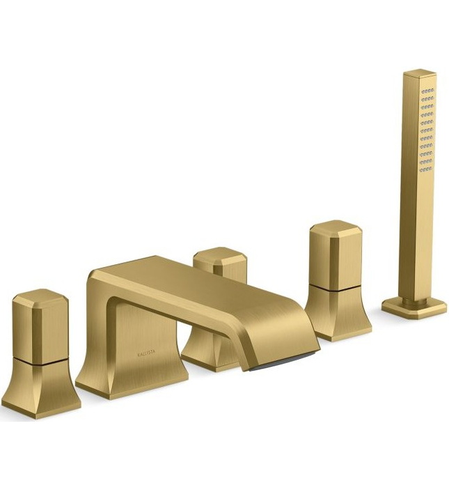 Vòi xả bồn tắm 5 lỗ màu nickel Kallista P32712-00-BN