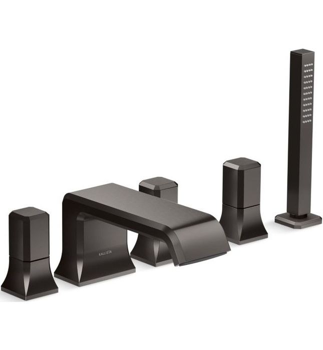 Vòi xả bồn tắm 5 lỗ màu đồng Kallista P32712-00-BLH