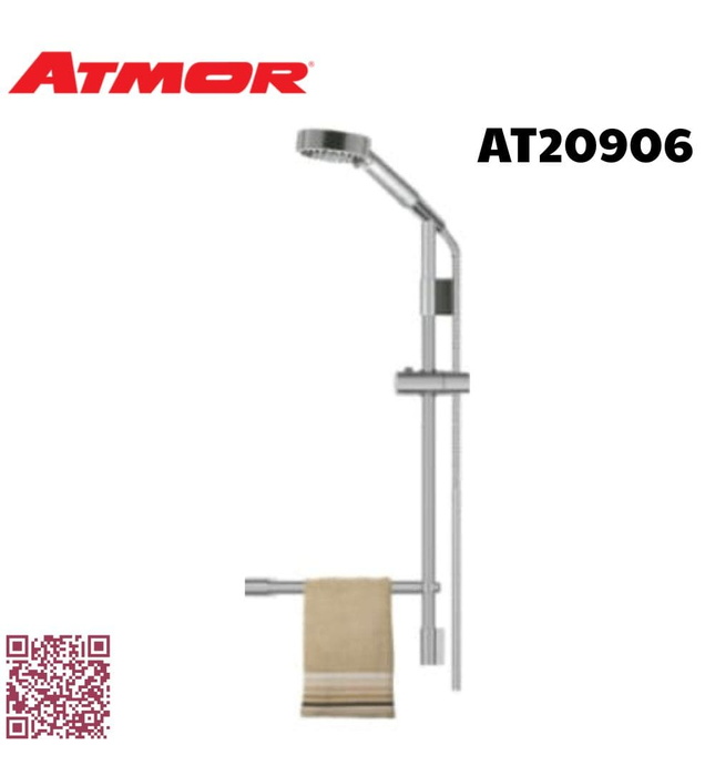 Bộ thanh trượt sen tắm kèm bát sen và thanh vắt khăn ATMOR AT20906