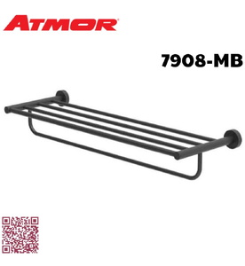 Thanh vắt khăn 2 tầng 61cm ATMOR 7908-MB