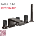 Vòi xả bồn tắm 5 lỗ màu đen - đá cẩm thạch đen Kallista P32712-NM-BGP