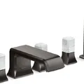 Vòi xả bồn tắm 5 lỗ màu đồng - đá cẩm thạch trắng Kallista P32712-WC-2MB