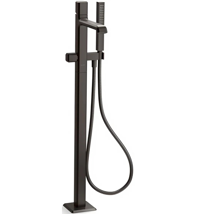 Vòi bồn tắm gắn sàn 1 lỗ cao cấp màu nickel Kallista P32713-00-BN