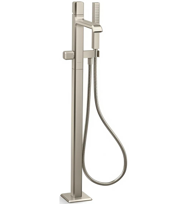 Vòi bồn tắm gắn sàn 1 lỗ cao cấp màu nickel Kallista P32713-00-BN