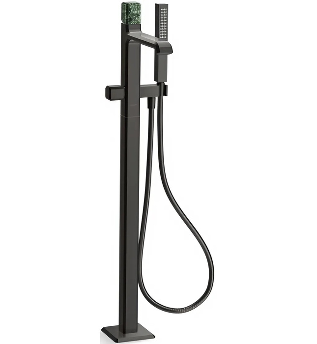 Vòi bồn tắm gắn sàn đá cẩm thạch xanh - màu chrome Kallista P32713-GTM-CP