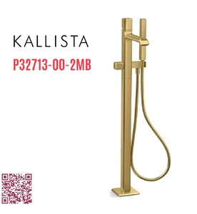 Vòi bồn tắm gắn sàn 1 lỗ cao cấp màu đồng Kallista P32713-00-2MB
