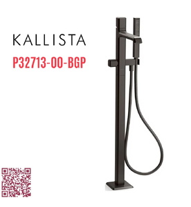 Vòi bồn tắm gắn sàn 1 lỗ cao cấp màu đen Kallista P32713-00-BGP