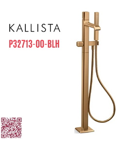 Vòi bồn tắm gắn sàn 1 lỗ cao cấp màu đồng Kallista P32713-00-BLH