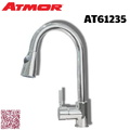 Vòi rửa chén nóng lạnh dây rút ATMOR AT61235