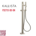 Vòi bồn tắm gắn sàn 1 lỗ cao cấp màu nickel Kallista P32713-00-BN