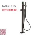 Vòi bồn tắm gắn sàn đá cẩm thạch xanh - màu đen Kallista P32713-GTM-BGP