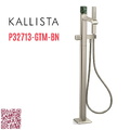 Vòi bồn tắm gắn sàn đá cẩm thạch xanh - màu nickel Kallista P32713-GTM-BN