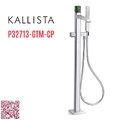 Vòi bồn tắm gắn sàn đá cẩm thạch xanh - màu chrome Kallista P32713-GTM-CP