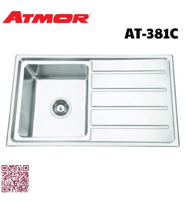 Chậu rửa chén 1 hộc 1 bàn ATMOR AT-381C