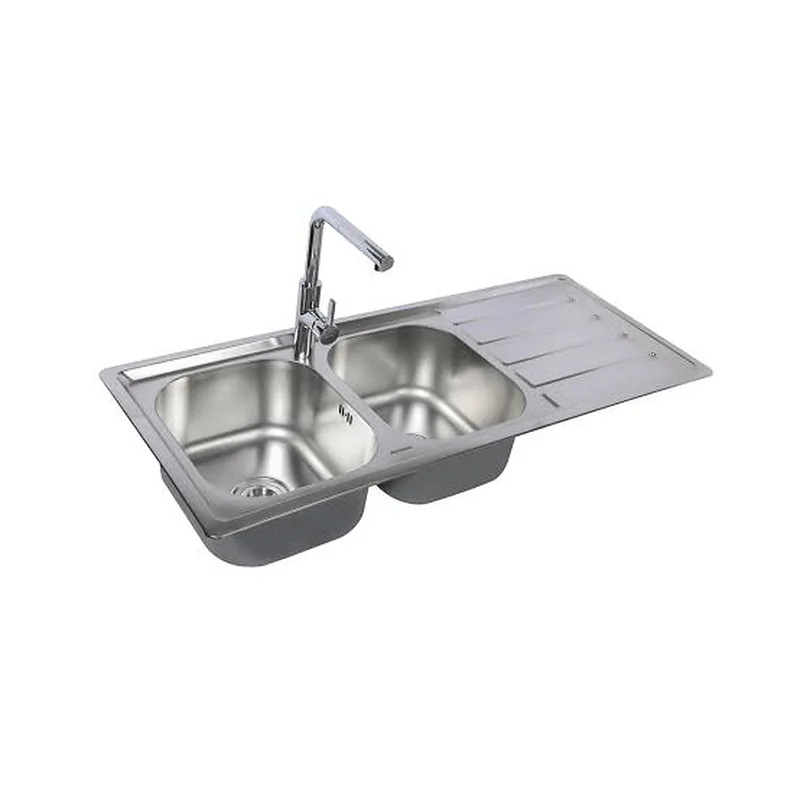 Chậu rửa chén 2 hố 1 bàn 120x50cm ATMOR AT-A19 (ATA19)