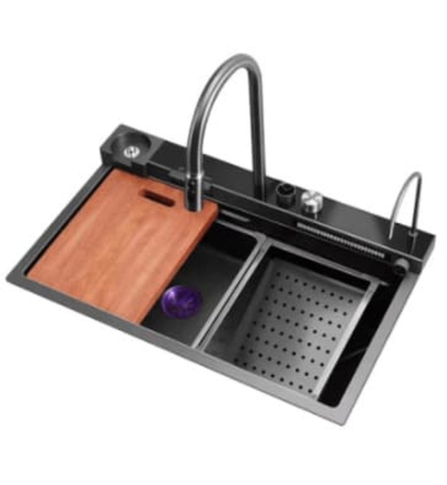 Chậu rửa chén đa năng 1 hộc kết hợp bộ điều khiển vòi Atmor AT7546