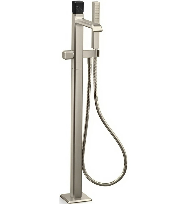 Vòi bồn tắm gắn sàn đá cẩm thạch đen - màu đen Kallista P32713-NM-PGP