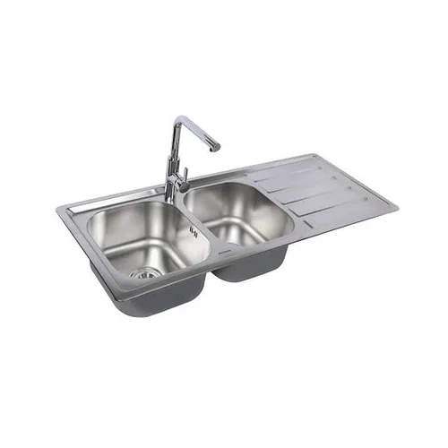 Chậu rửa chén 2 hố 1 bàn 120x50cm ATMOR AT-A19 (ATA19)