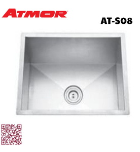 Chậu rửa chén inox 1 hộc ATMOR AT-S08