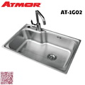 Chậu rửa chén inox 1 hộc ATMOR AT-1G02