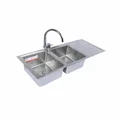 Chậu rửa chén 2 hố 1 bàn ATMOR AT-387C