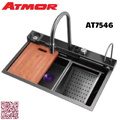 Chậu rửa chén đa năng 1 hộc kết hợp bộ điều khiển vòi Atmor AT7546
