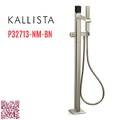 Vòi bồn tắm gắn sàn đá cẩm thạch đen - màu nickel Kallista P32713-NM-BN