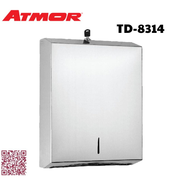 Hộp đựng giấy vệ sinh inox gắn tường ATMOR TD-8314