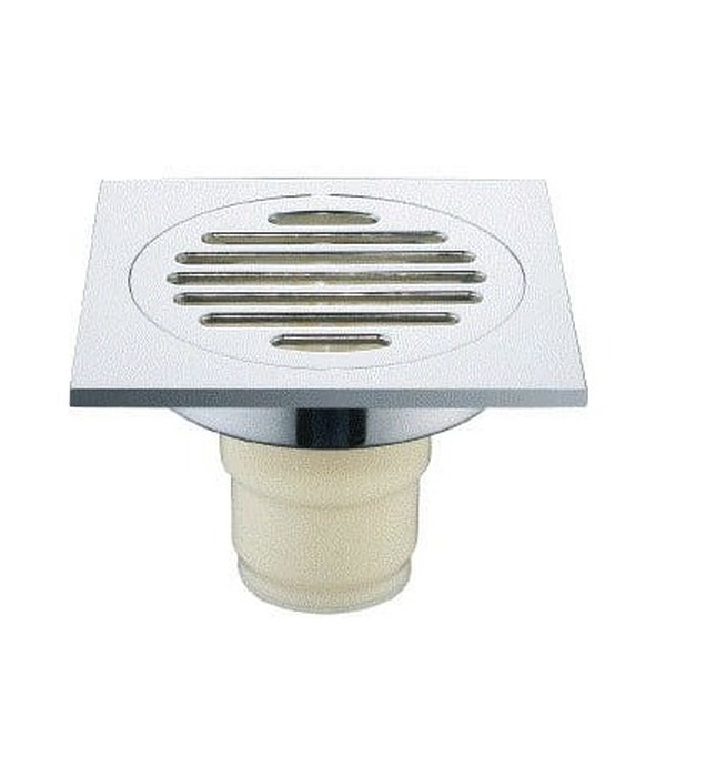 Phễu thoát sàn đồng mạ chrome 10x10cm ATMOR AH012