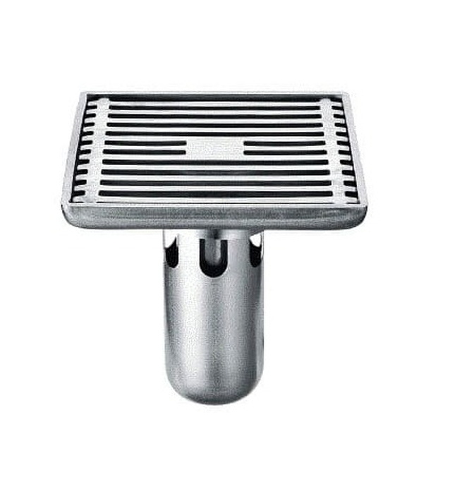 Phễu thoát sàn inox 10x10cm Ø60 ATMOR AH021