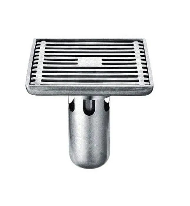 Phễu thoát sàn inox 10x10cm Ø60 ATMOR AH021