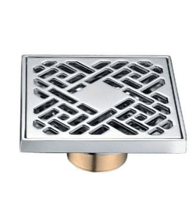 Phễu thoát sàn đồng mạ chrome 10x10cm ATMOR AH048