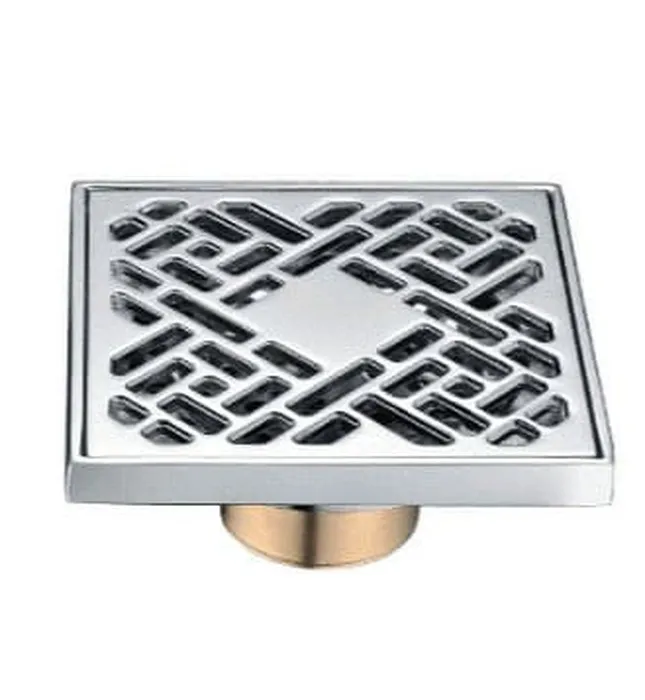 Phễu thoát sàn đồng mạ chrome 10x10cm ATMOR AH048