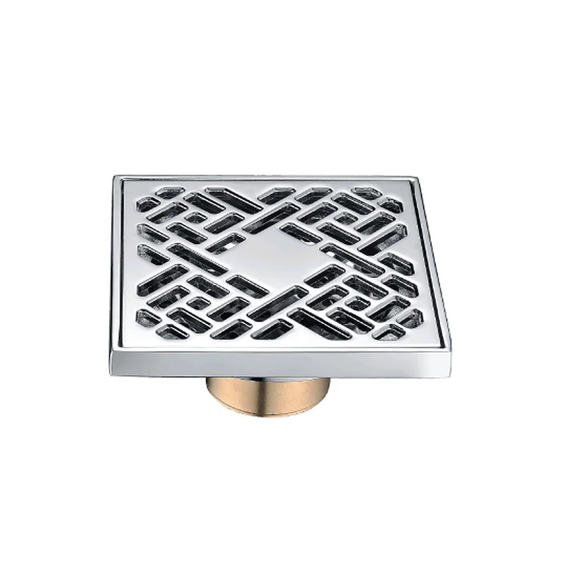 Phễu thoát sàn đồng mạ chrome 10x10cm ATMOR AH048