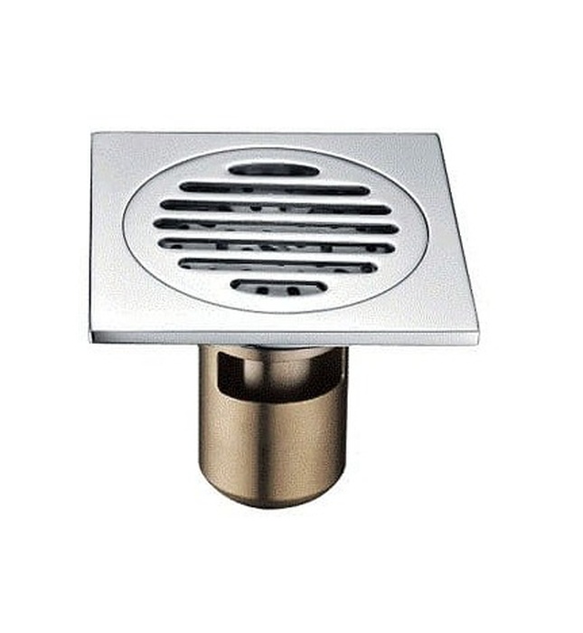 Phễu thoát sàn đồng mạ chrome 12x12cm ATMOR AH110W