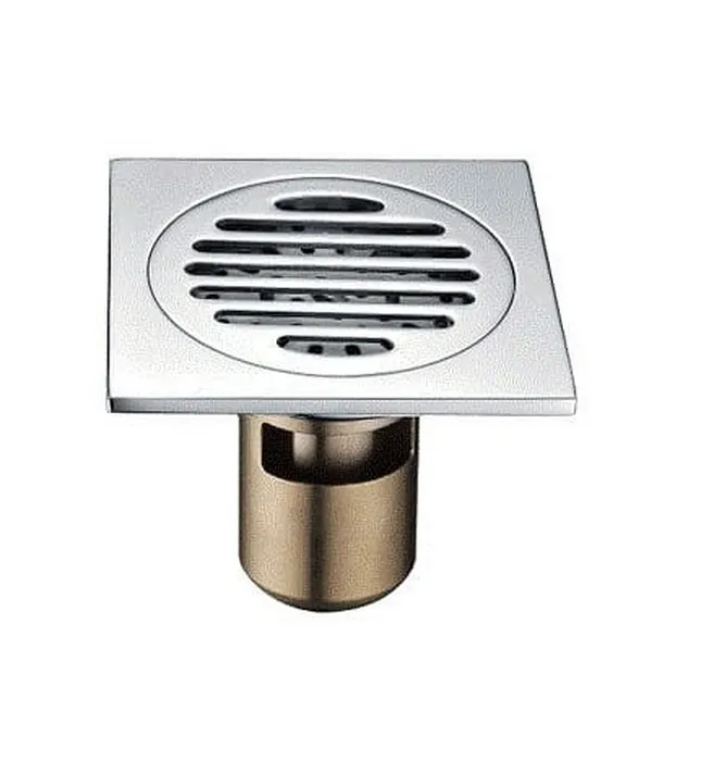 Phễu thoát sàn đồng mạ chrome 12x12cm ATMOR AH110W