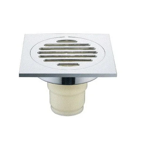 Phễu thoát sàn đồng mạ chrome 10x10cm ATMOR AH012